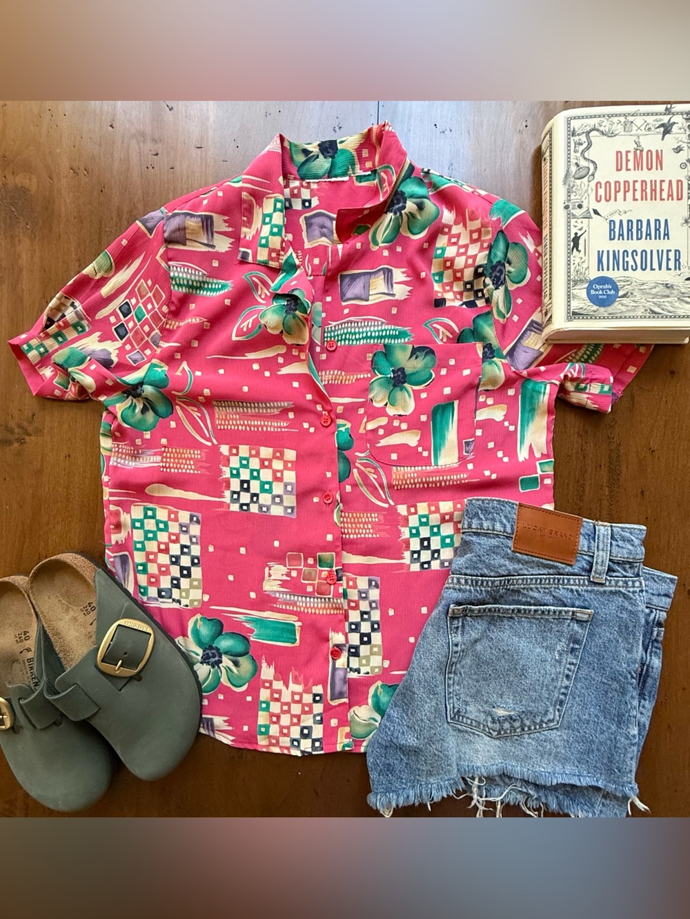 90s Pink Floral Burning Man Party Shirt Hawaiian  Summer Boat Beach